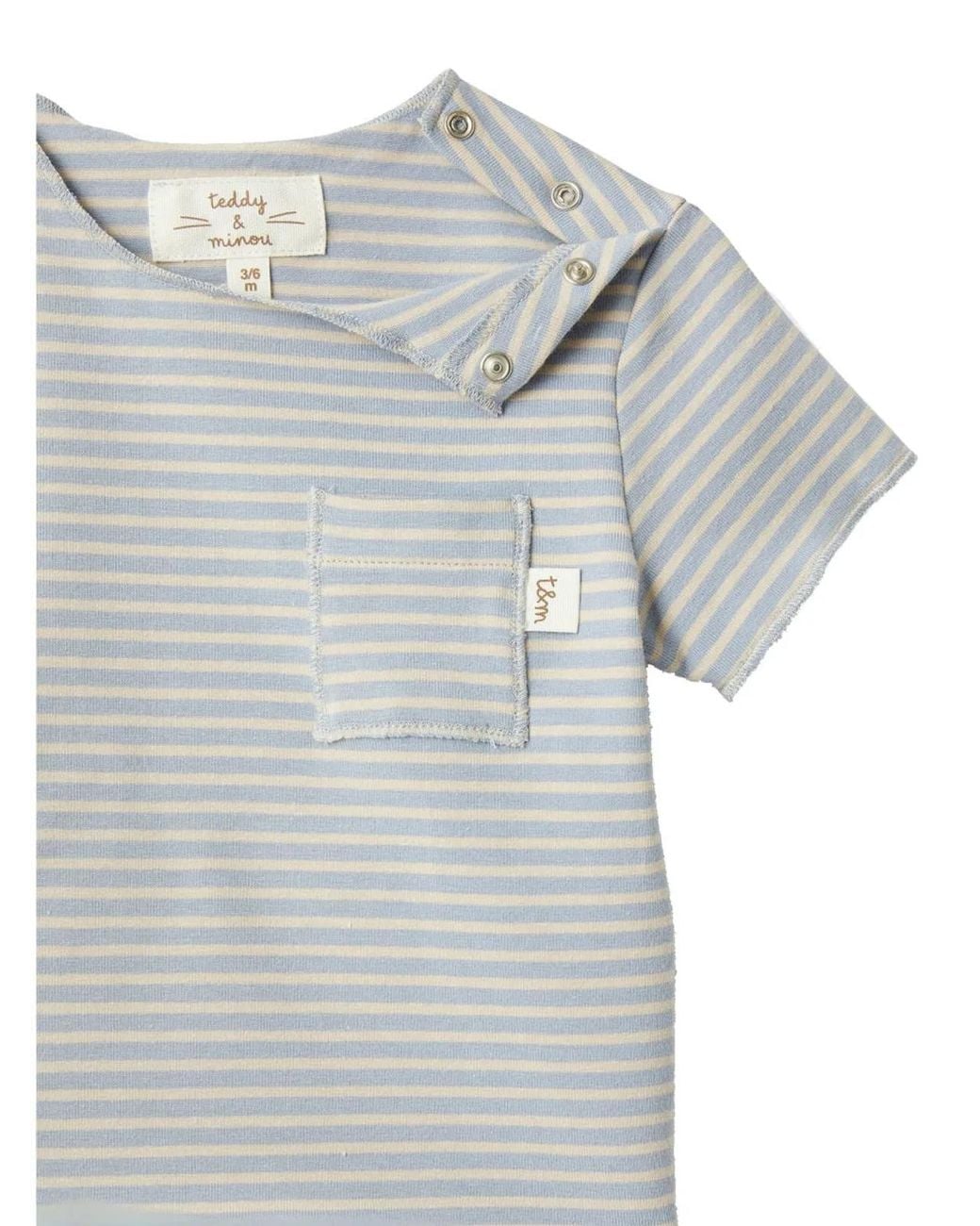Teddy & Minou Gray Teddy & Minou T-Shirt With Shorts Set