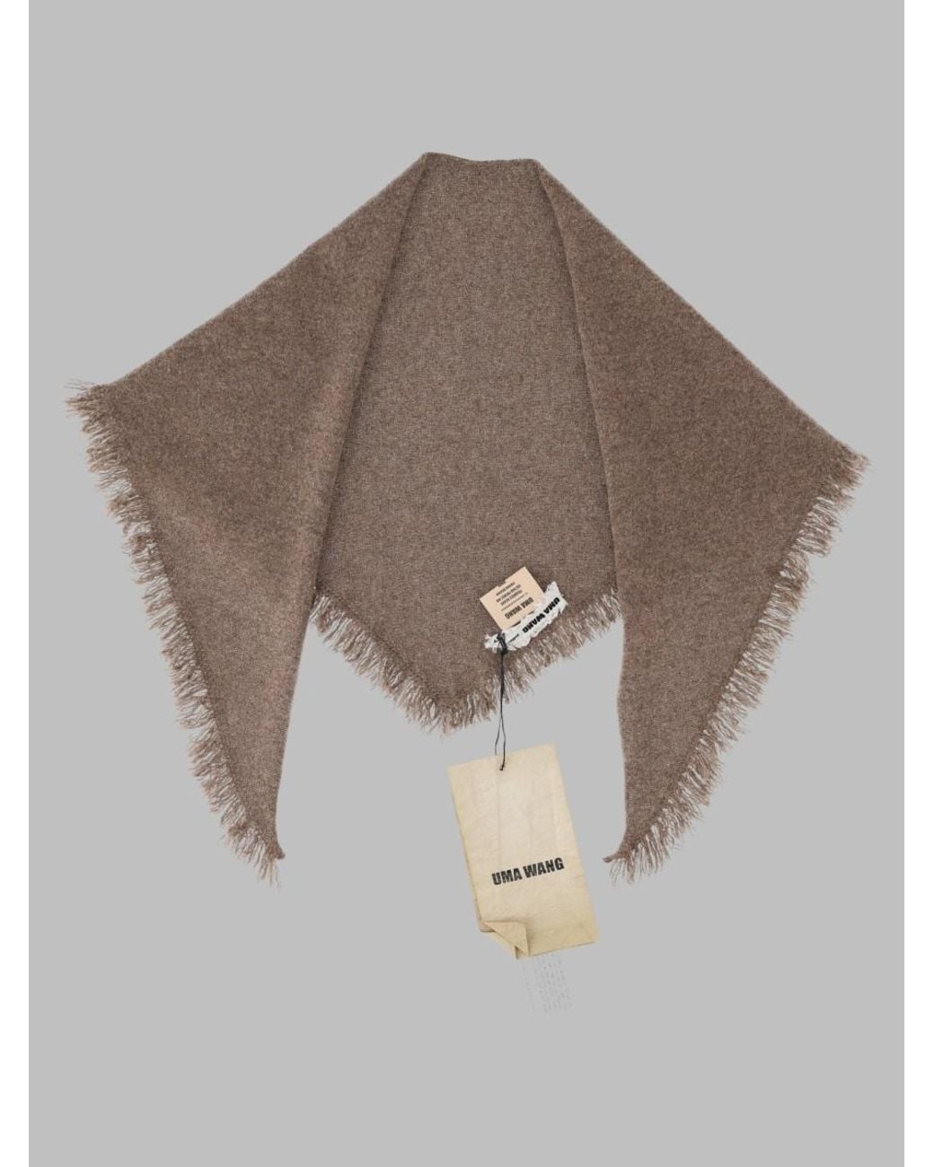 Uma Wang Brown Luxe Knit Scarf