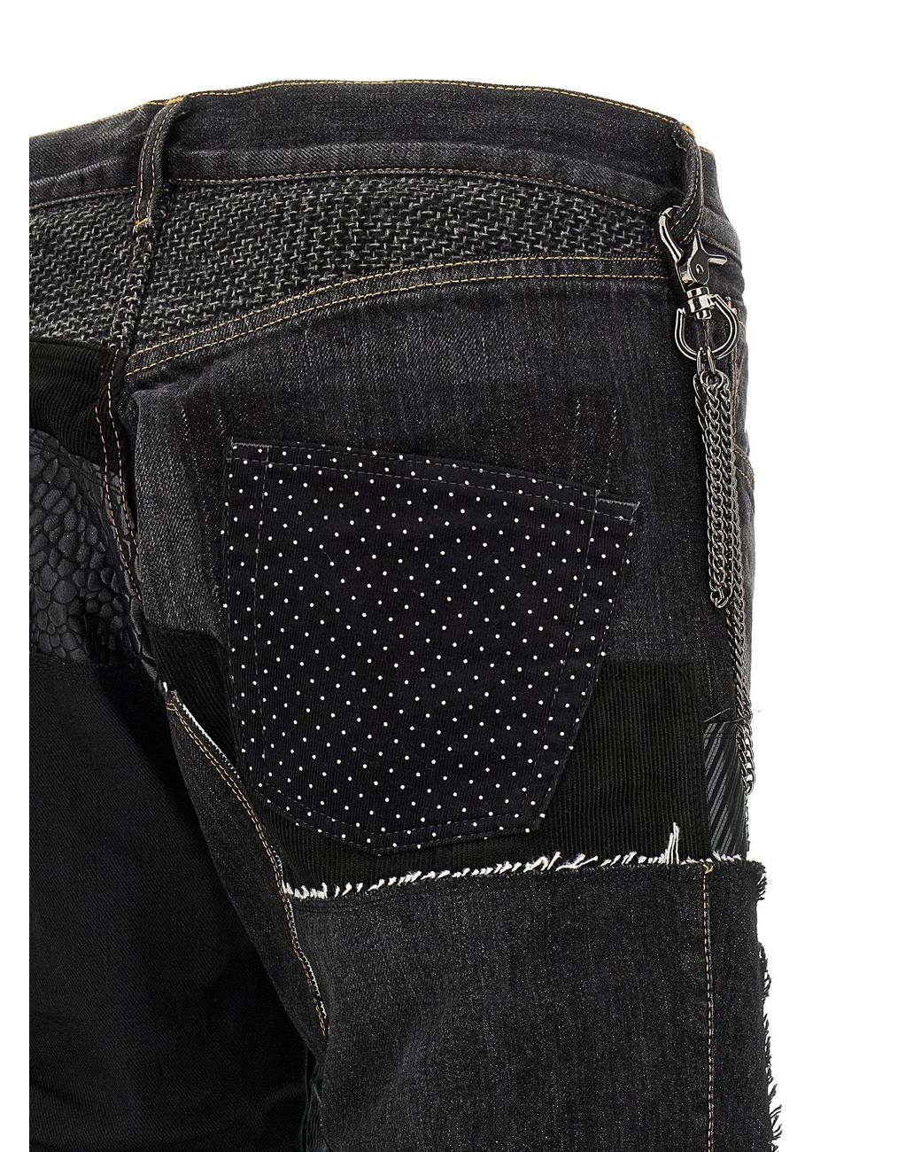 Junya Watanabe Gray Patchwork Jeans for men