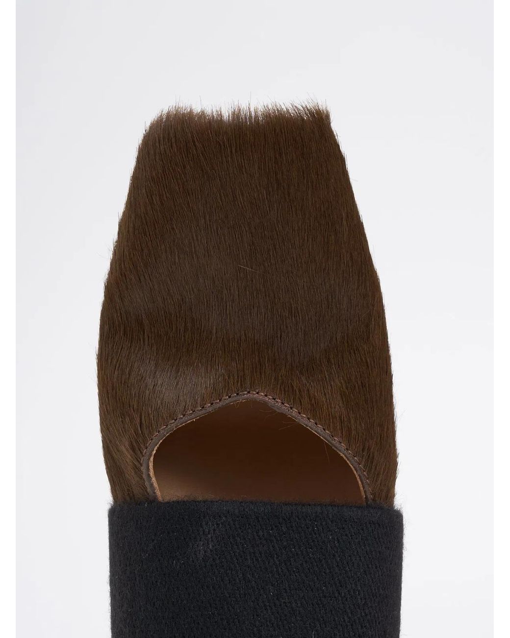 Uma Wang White Low-Heeled Leather Ballet Flats