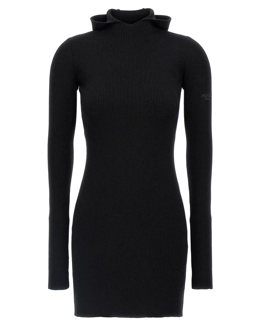 Fendi Black Hooded Dress