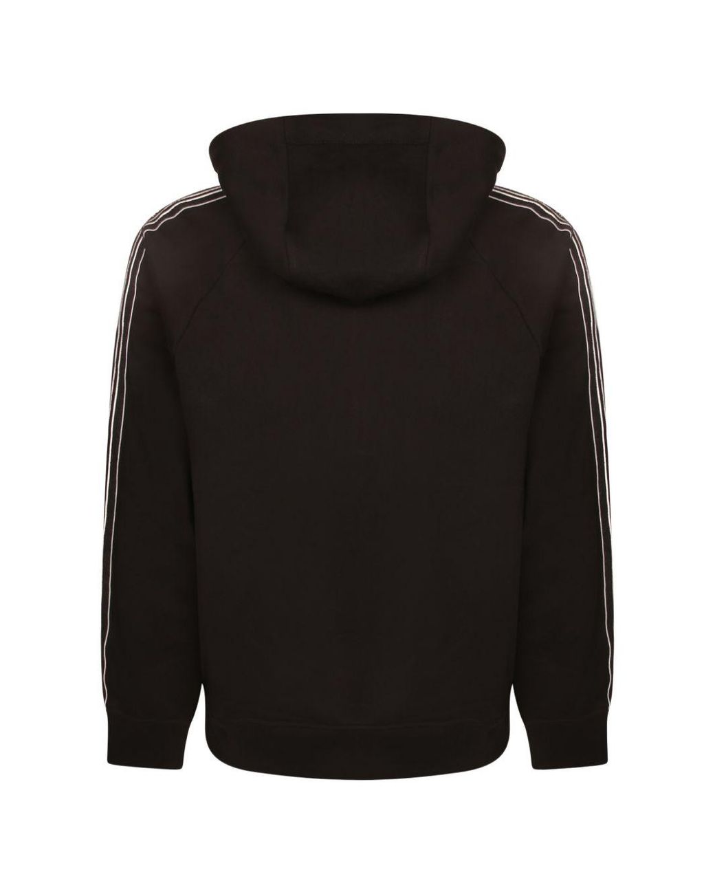 Emporio Armani Black Logo Cotton Hoodie for men