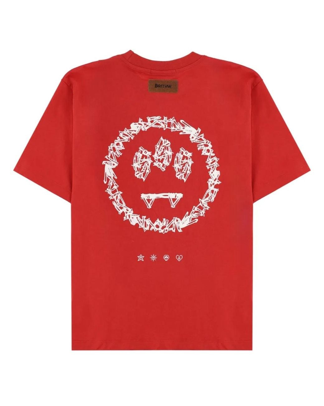 Barrow Red T-Shirt Con Logo E Stampa