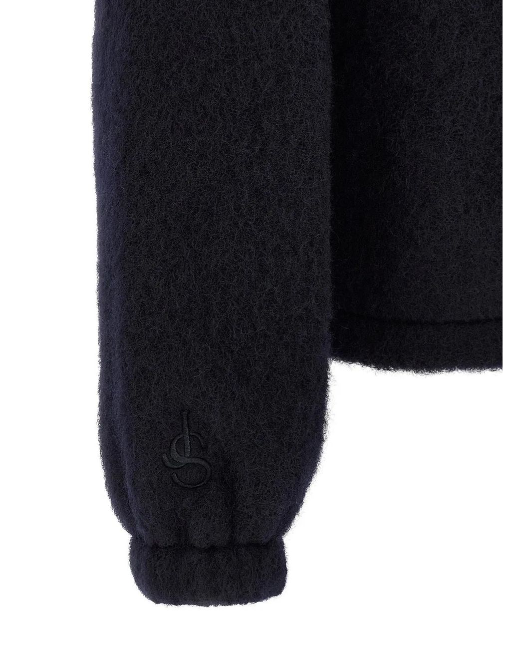 Jil Sander Black Zipped Sweatshirt for men