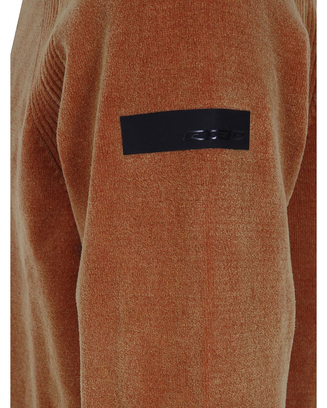 Rrd Brown Velvet Techno Wash Turtleneck Knit for men