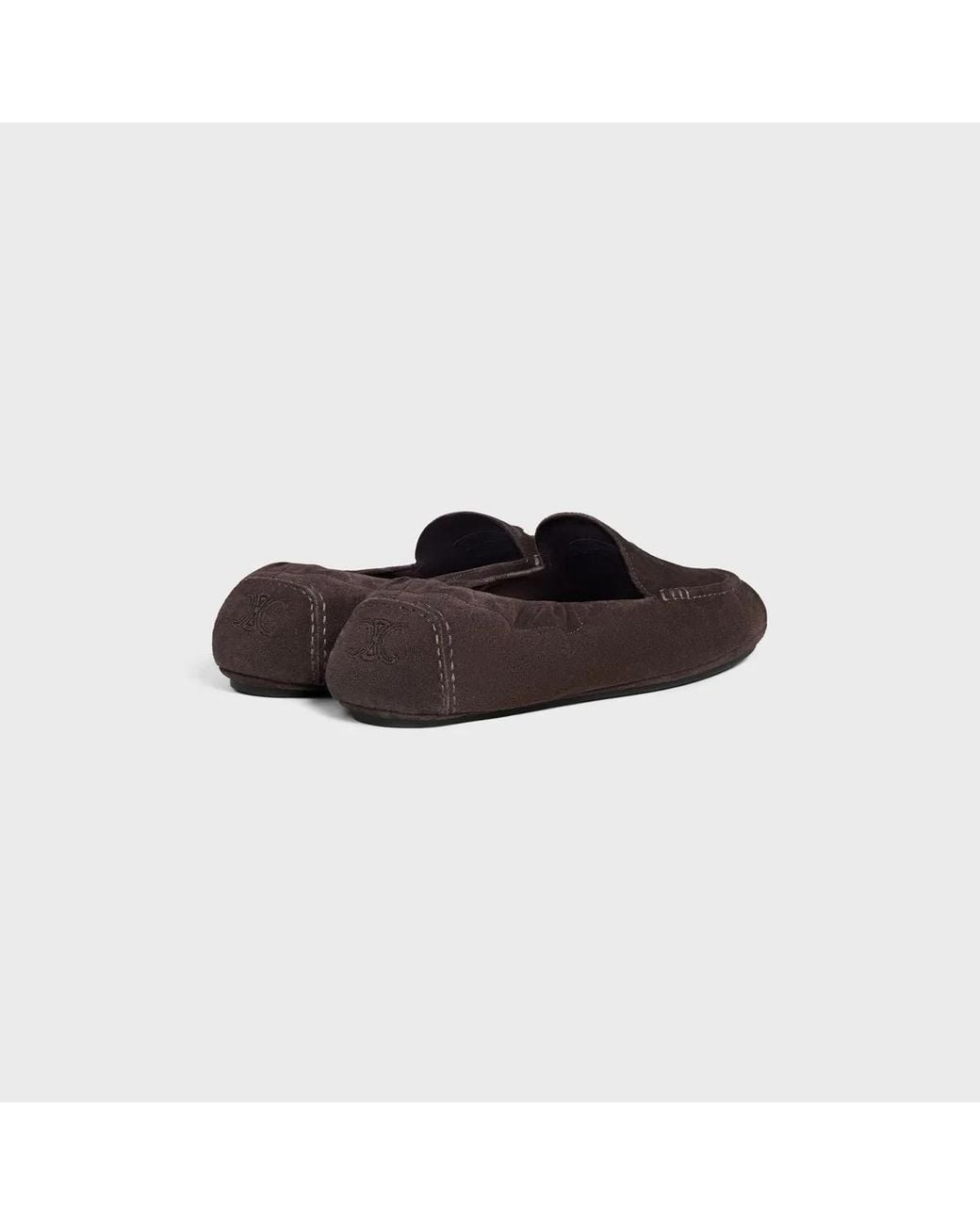 Céline Brown Adam Suede Loafers for men