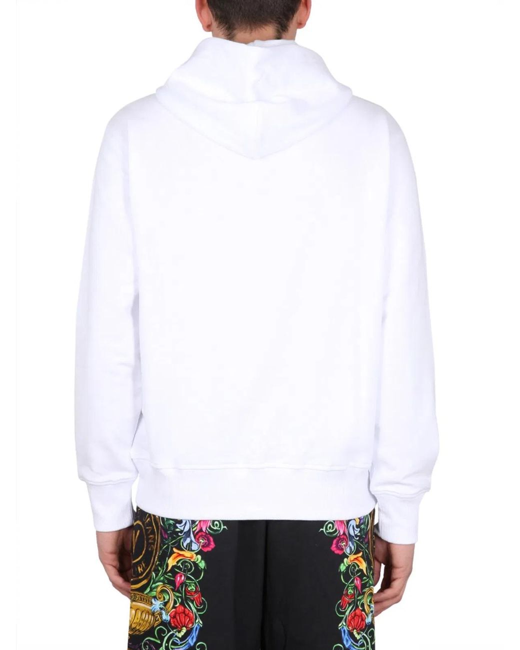 Versace Jeans Couture White Sweatshirt With Logo Print for men