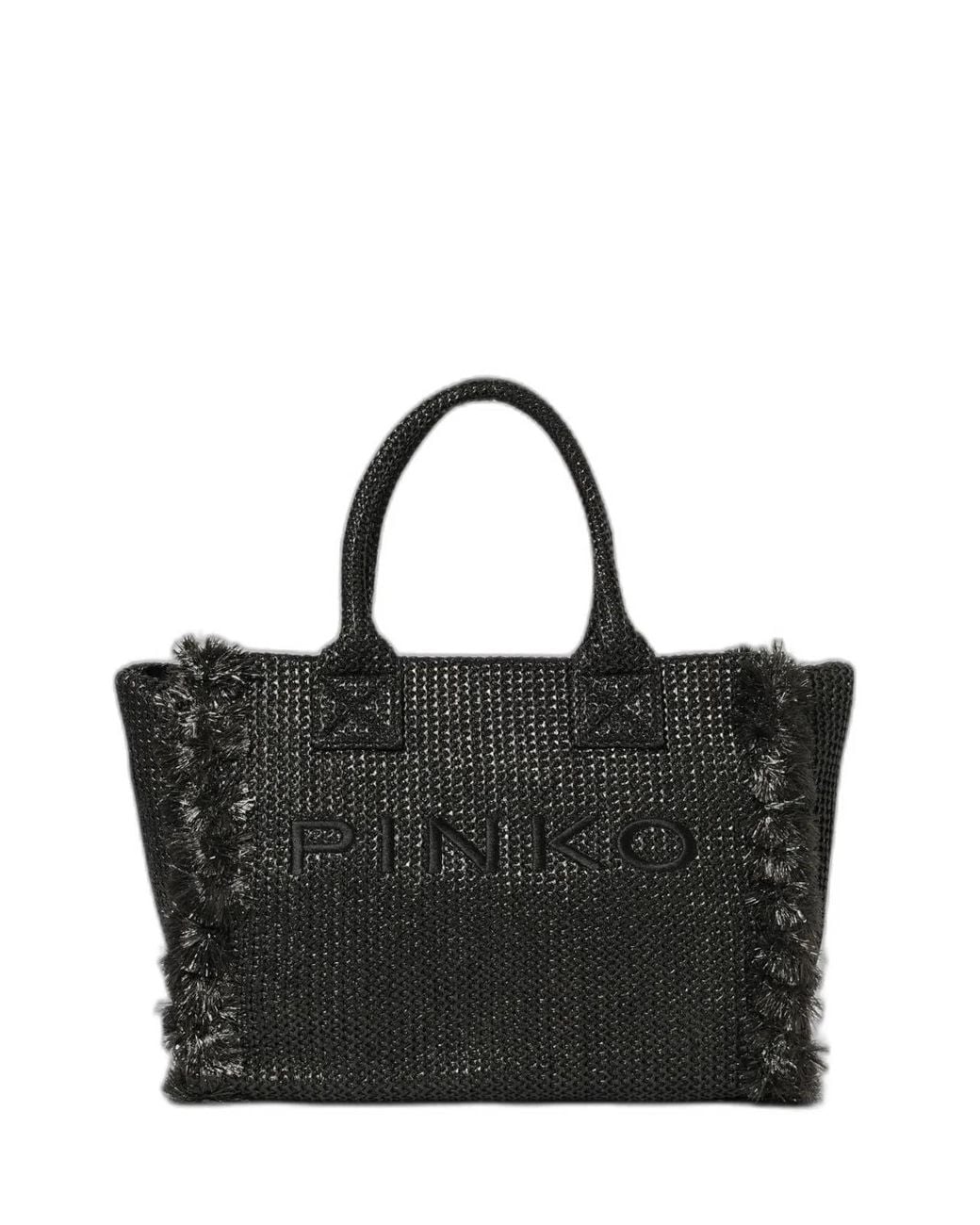 Pinko Black Polypropylene Polyester Handbag
