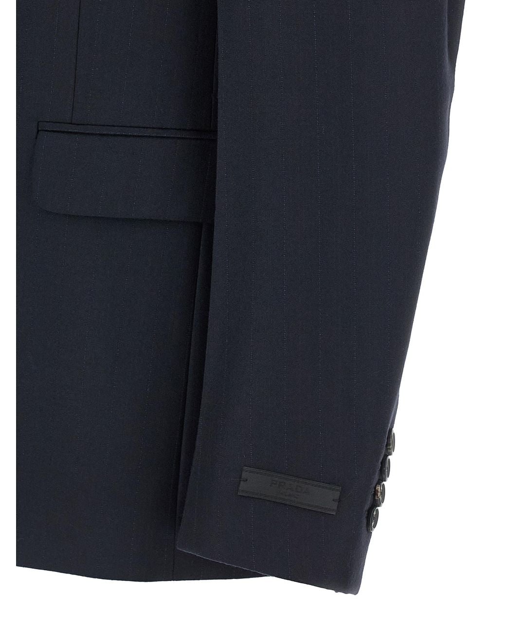 Prada Blue Pinstriped Dress for men