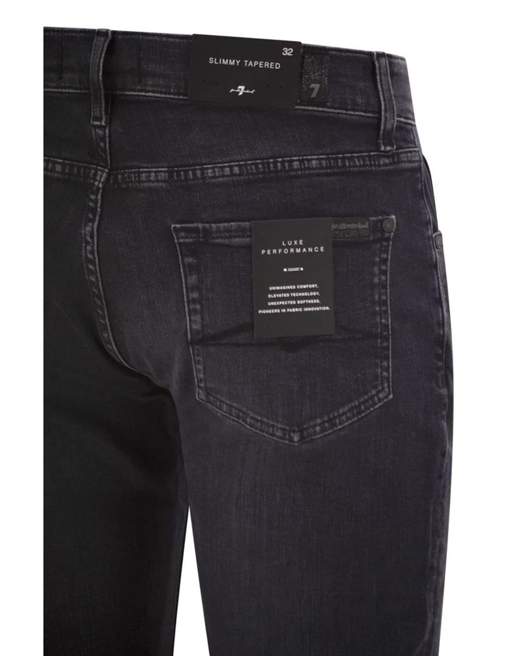 7 For All Mankind Blue Slimmy Tapered Jeans for men