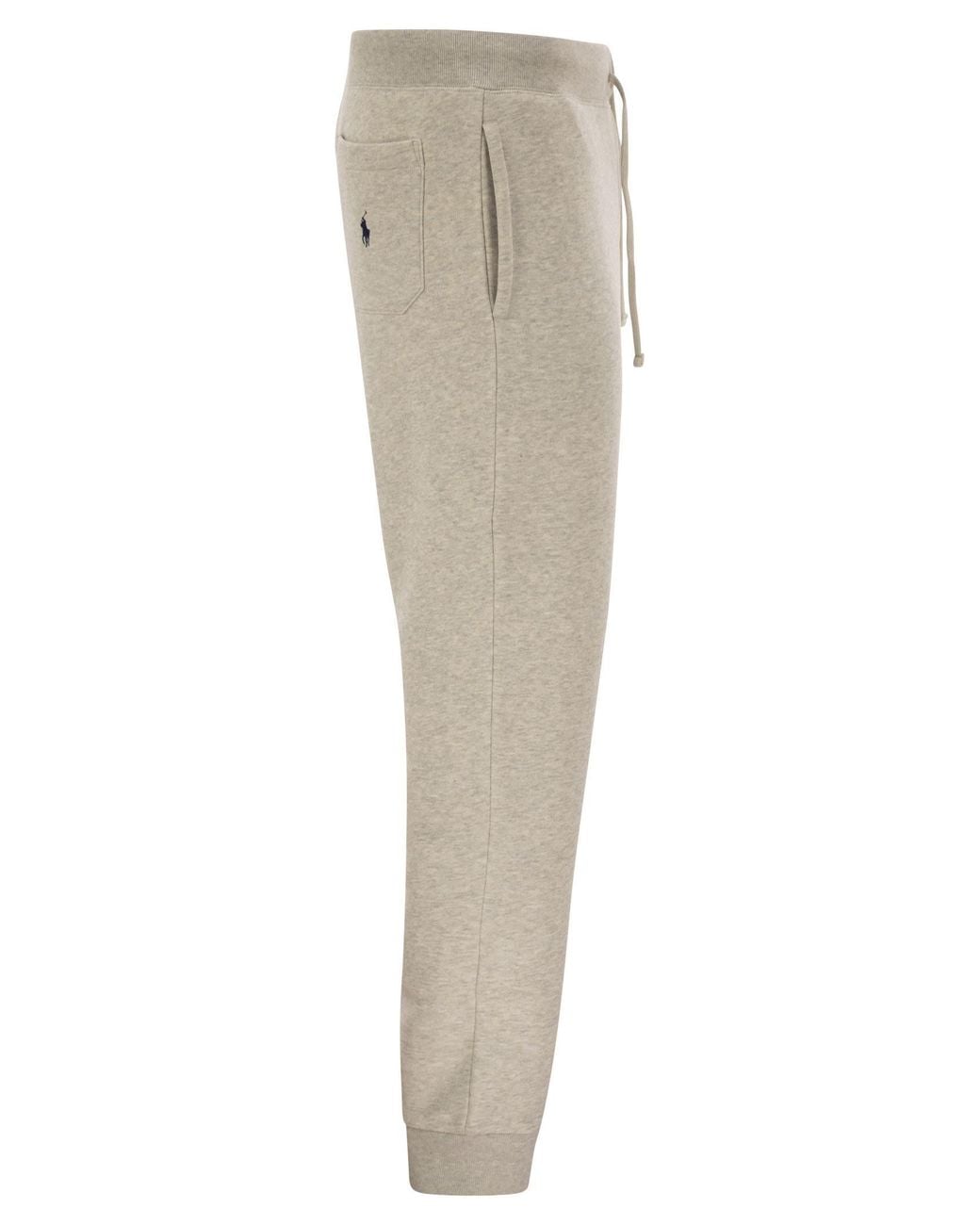 Polo Ralph Lauren Natural Cotton-Blend Joggers With Logo for men