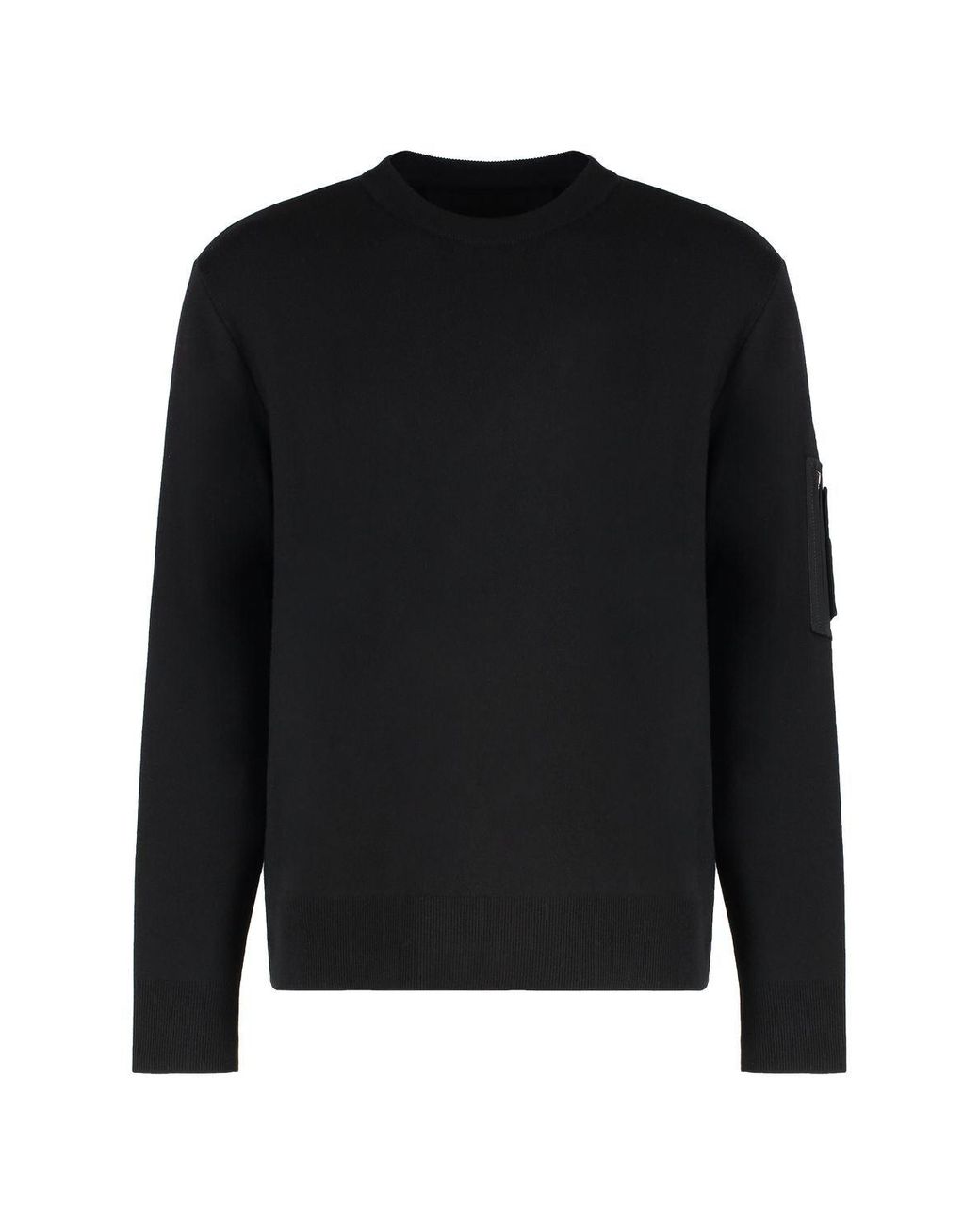Givenchy Black Crew-Neck Wool Sweater for men
