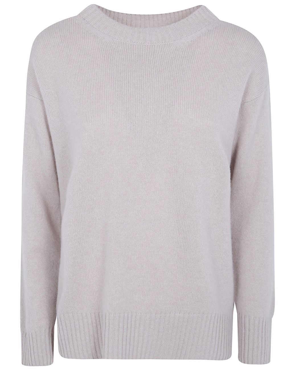 Rossopuro Gray Long Sleeved Boat Neckline Over Sweater