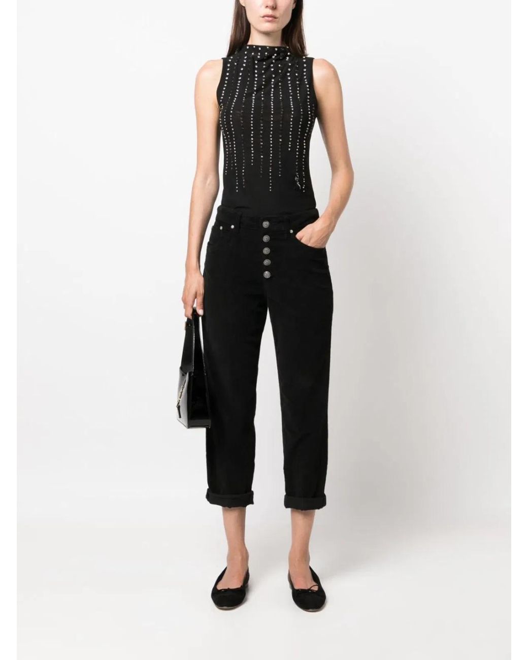Dondup Black Koons Loose Fit Jeans