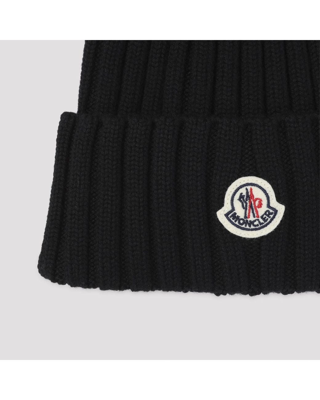 Moncler Black Wool Hat