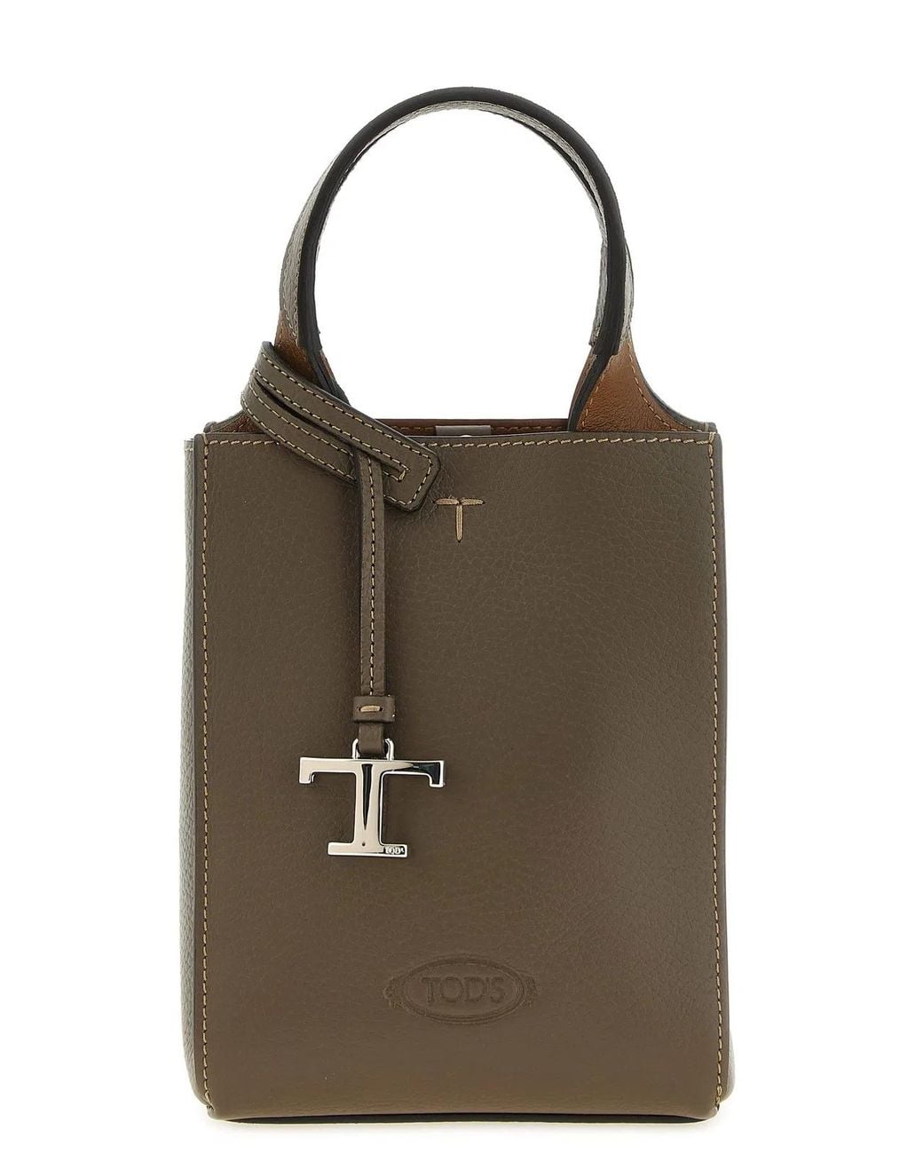Tod's Brown Micro 'T Timeless' Handbag