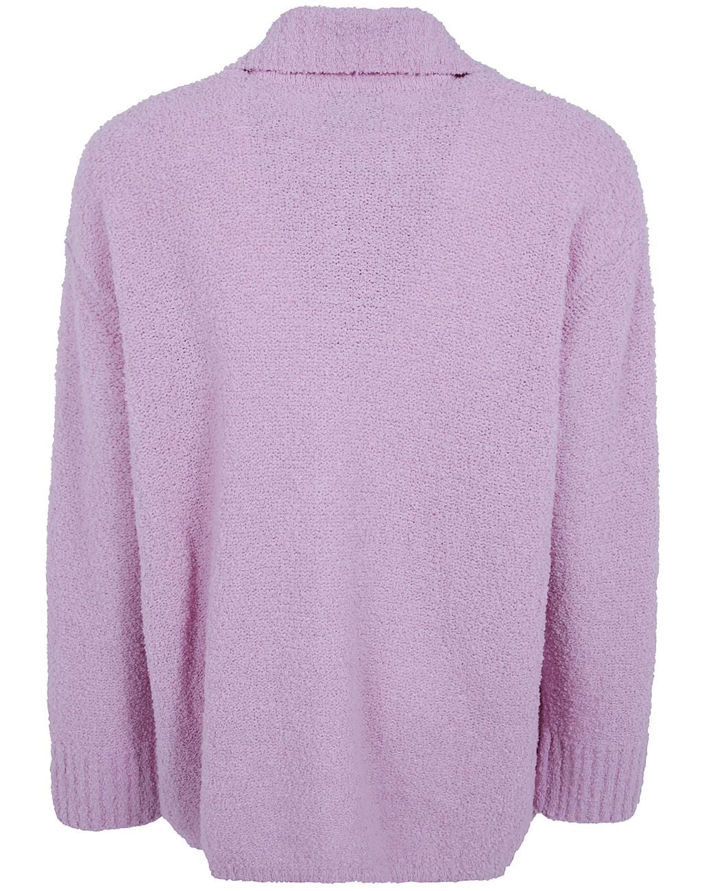 Laneus Purple Knitte Overshirt Boxy Fit for men
