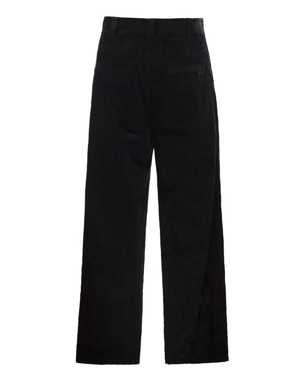 A.P.C. Black Cotton Corduroy Trousers for men