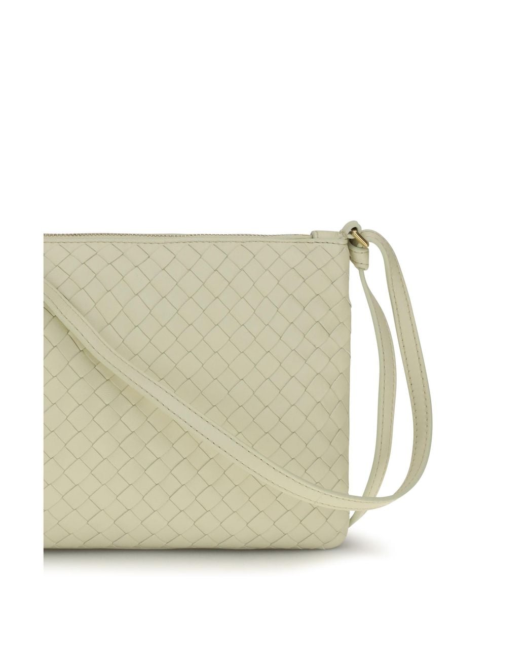 Bottega Veneta White Intrecciato Shoulder Bag