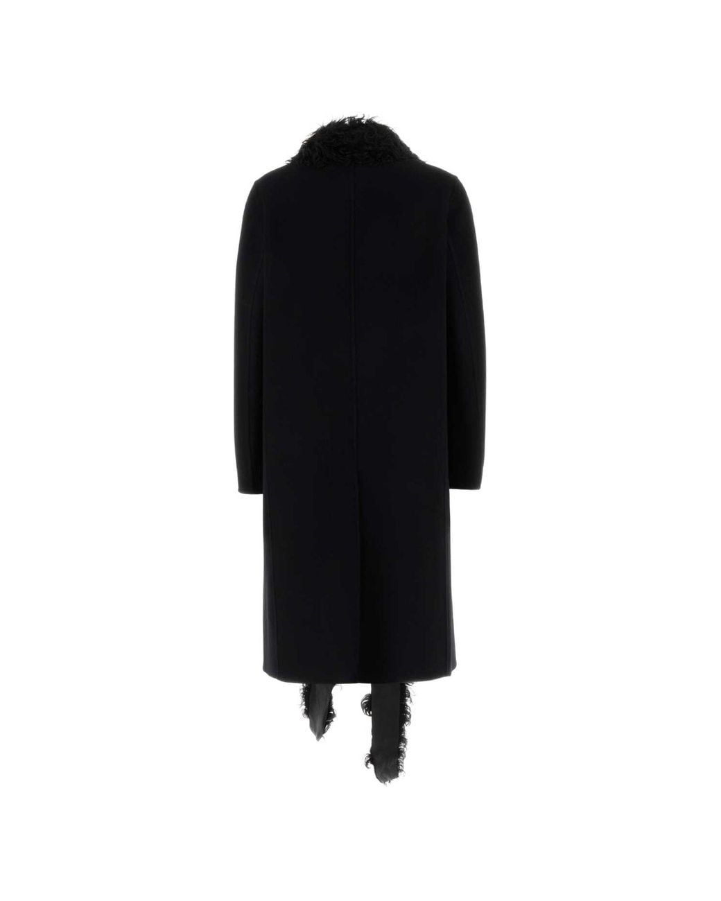 Fendi Black Wool Blend Coat