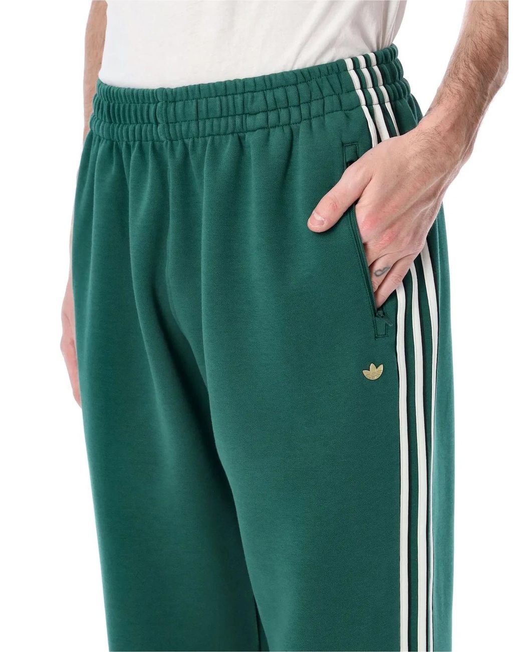 Adidas Originals Green Adidas Classic Track Pants for men