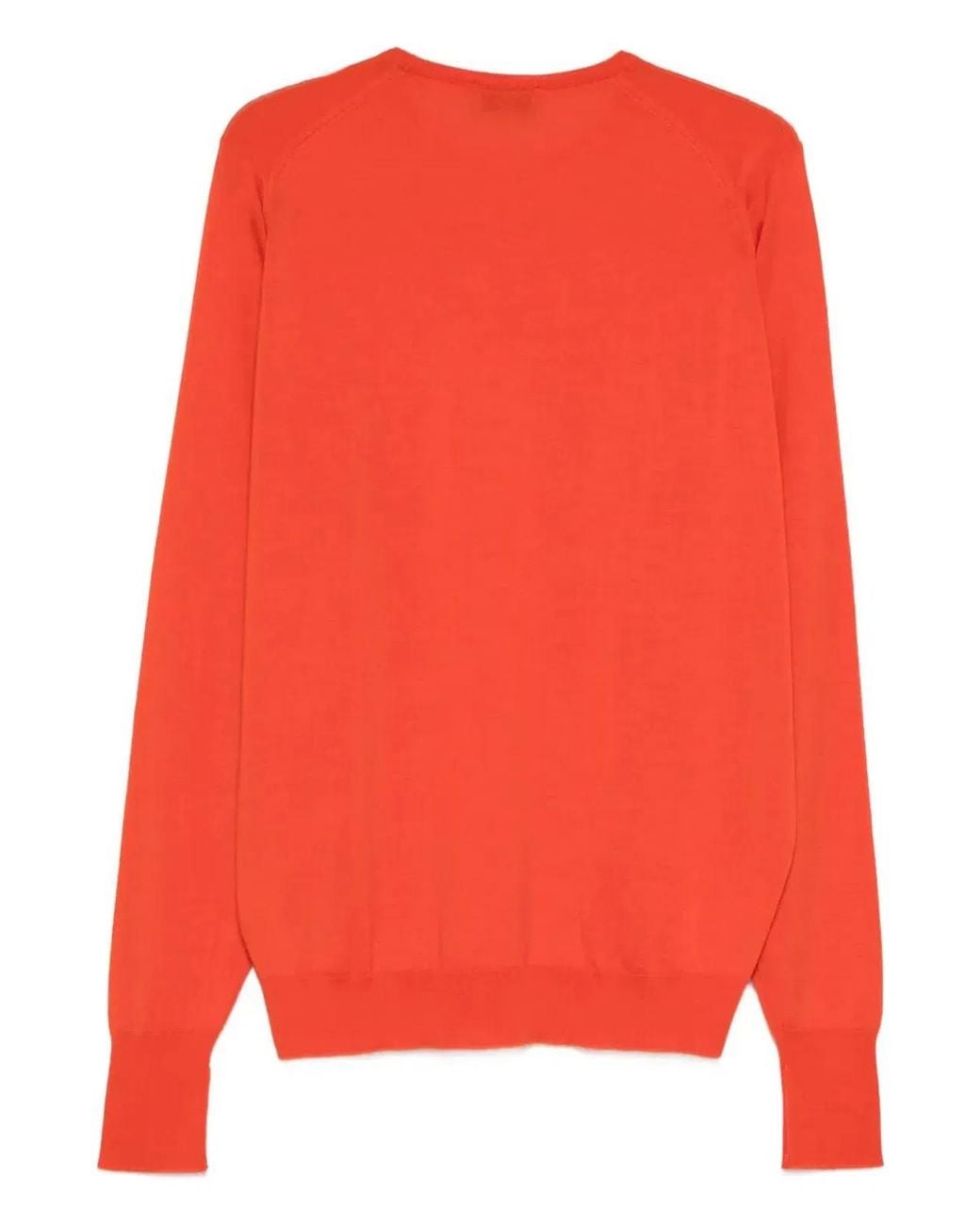 John Smedley Red Marcus Extra Fine Merino Wool Jumper for men