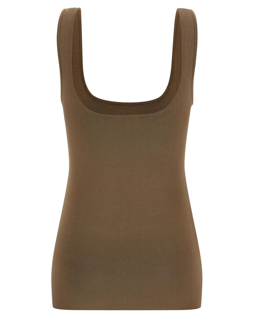 Entire studios Brown Square Neckline Top