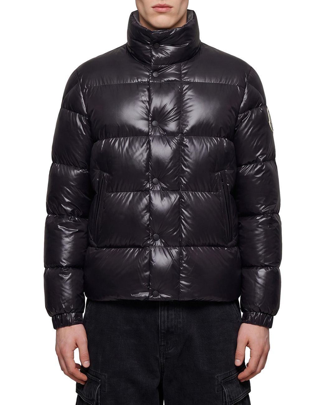 Moncler Black Piumino Corto "Bendola" for men