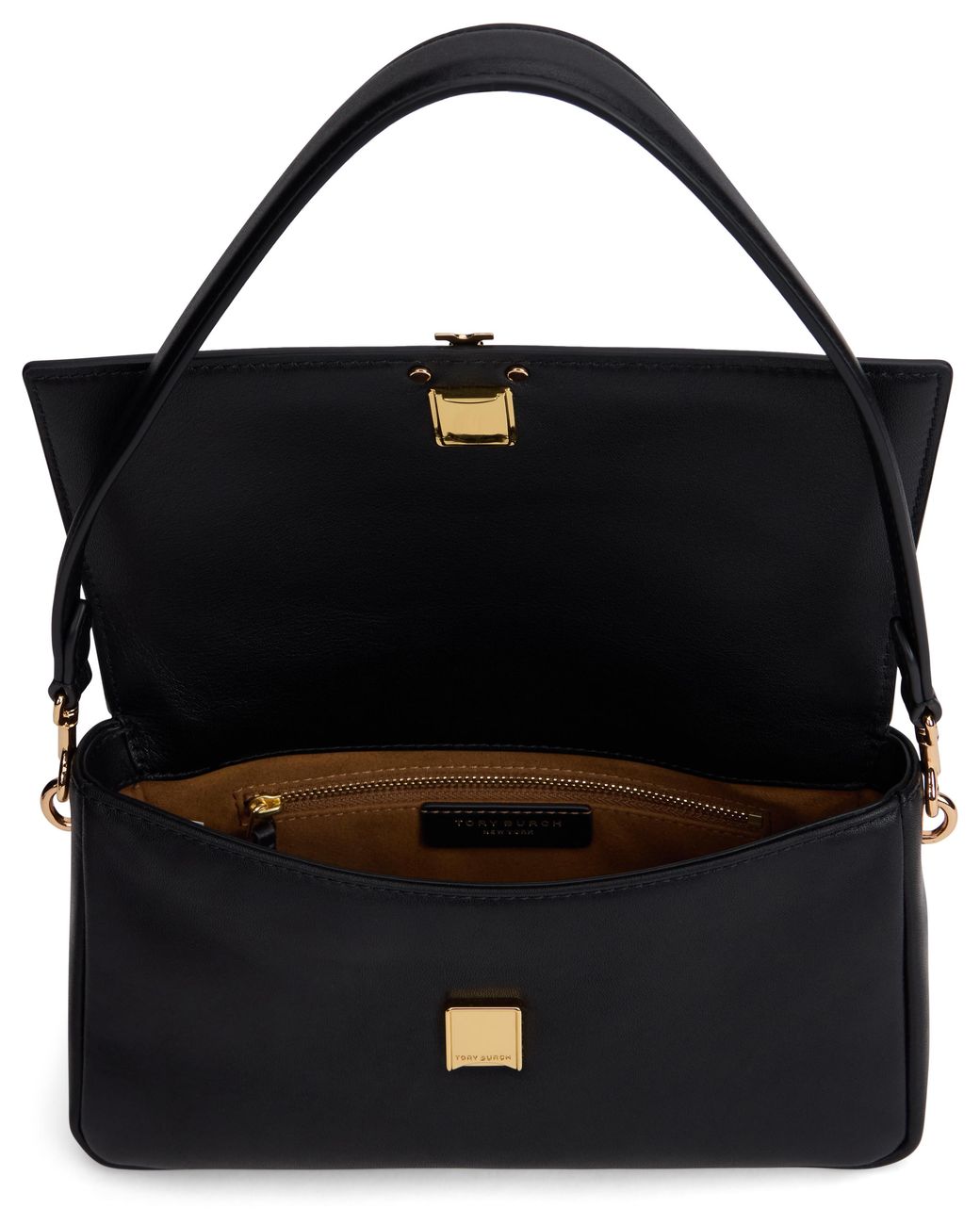 Tory Burch Black Charlie Small Leather Handbag