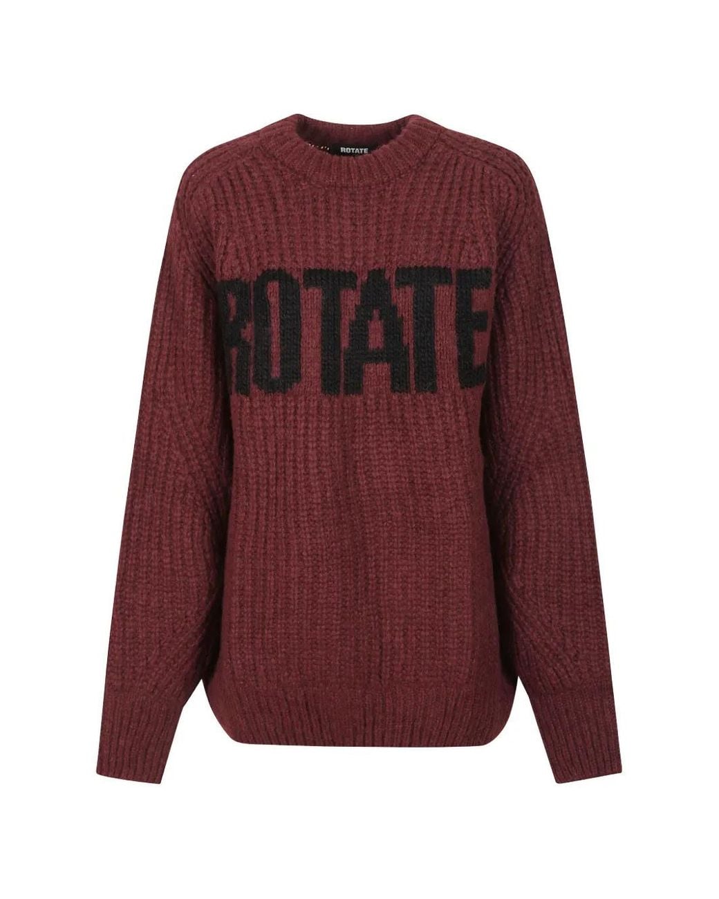 ROTATE BIRGER CHRISTENSEN Purple Knitted Logo Sweater