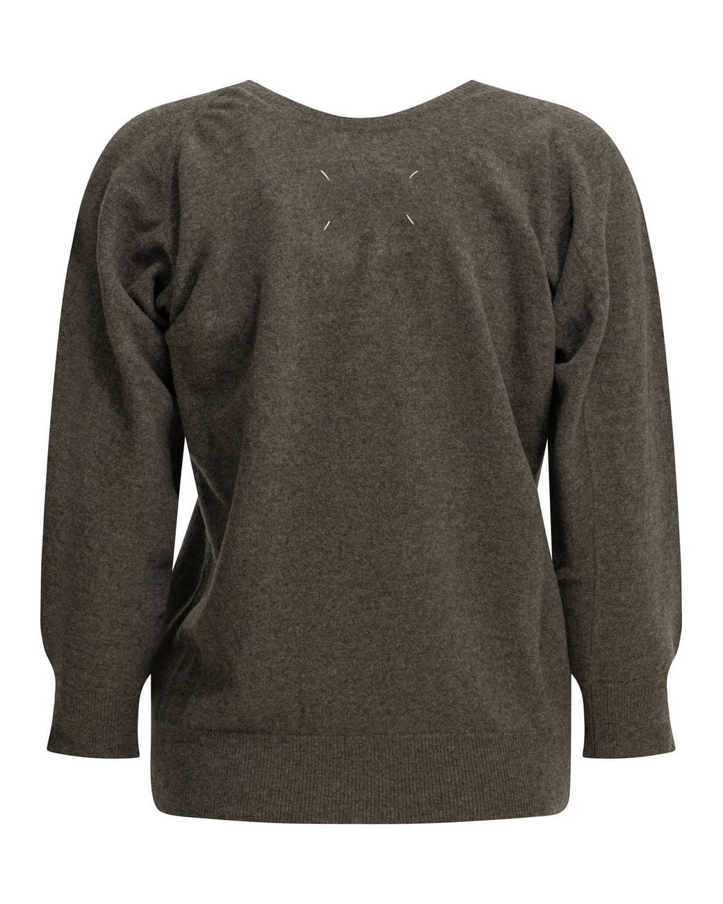 Maison Margiela Gray "Lived-In" V-Neck Sweater