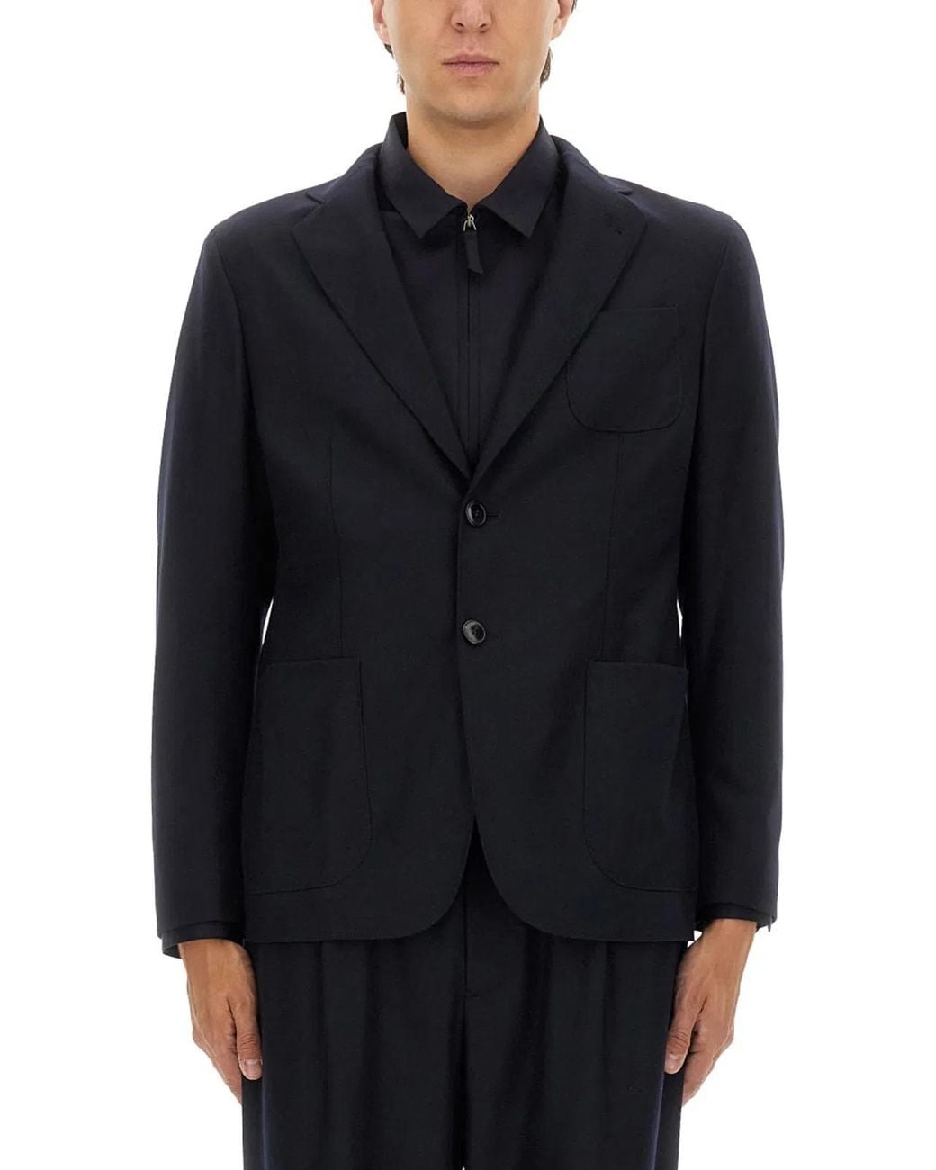 Giorgio Armani Blue Cashmere Blazer for men