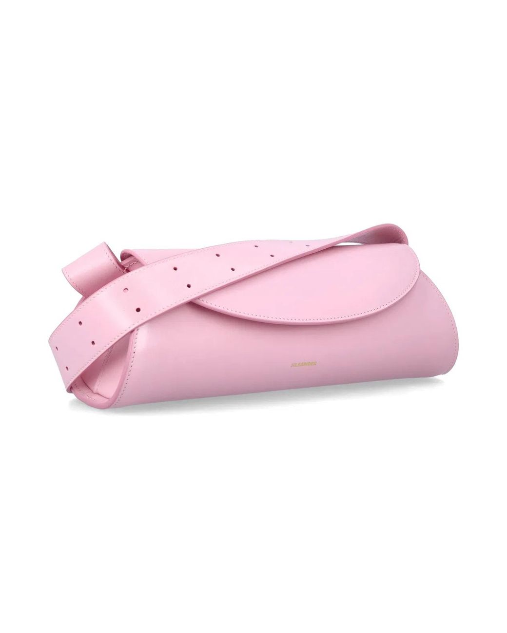 Jil Sander Pink Cannolo Small Leather Bag