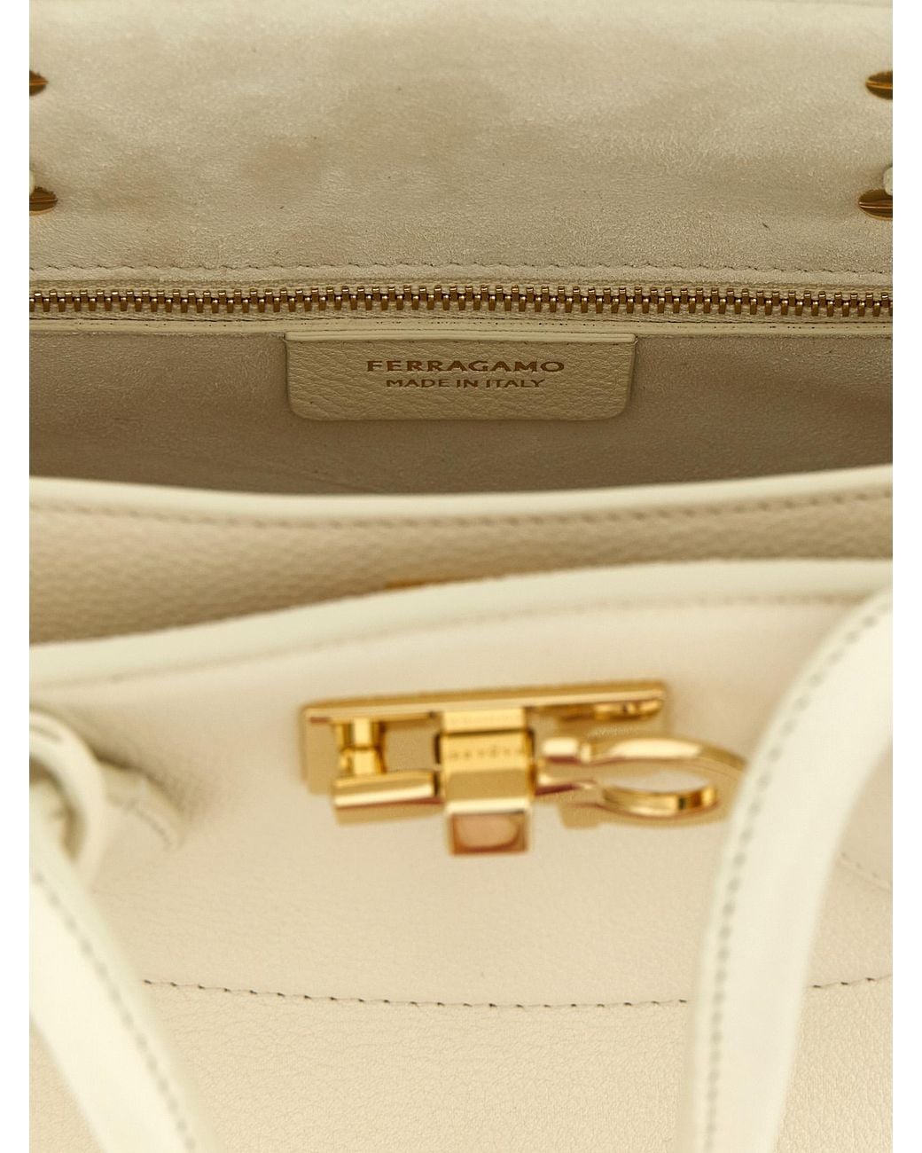 Ferragamo Natural 'New Studio Soft (M) Handbag