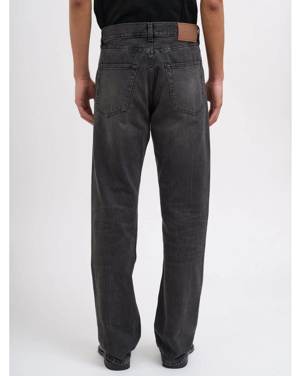 Our Legacy Black First Cut Pants Graphite Wave Selvedge for men