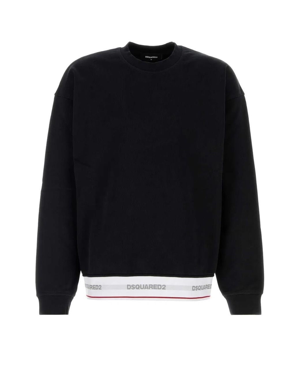 DSquared² Black 2 Elastic Relax Fit Crewneck for men