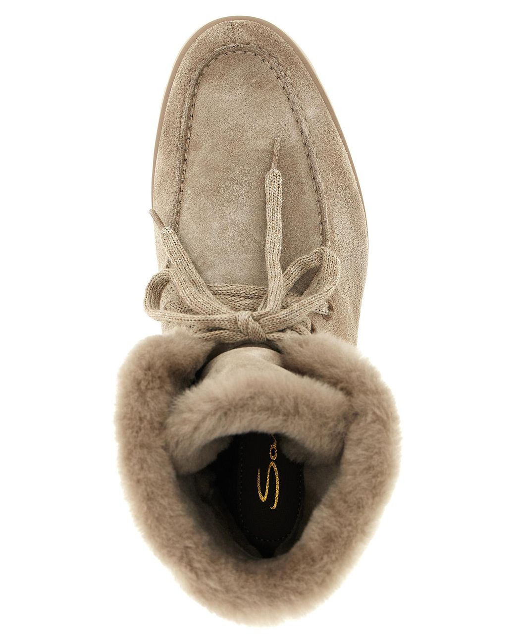 Santoni Natural Suede Ankle Boots