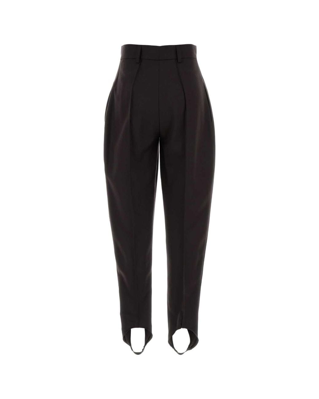 Stella McCartney Black Wool Flannel Stirrup Pants