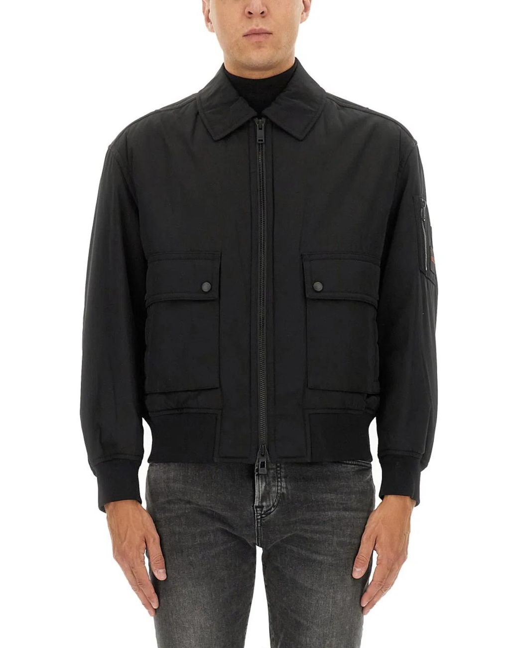 Boss Black Polyester Jacket for men