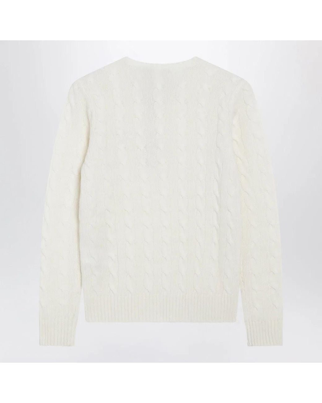 Polo Ralph Lauren White Cableknit Sweater