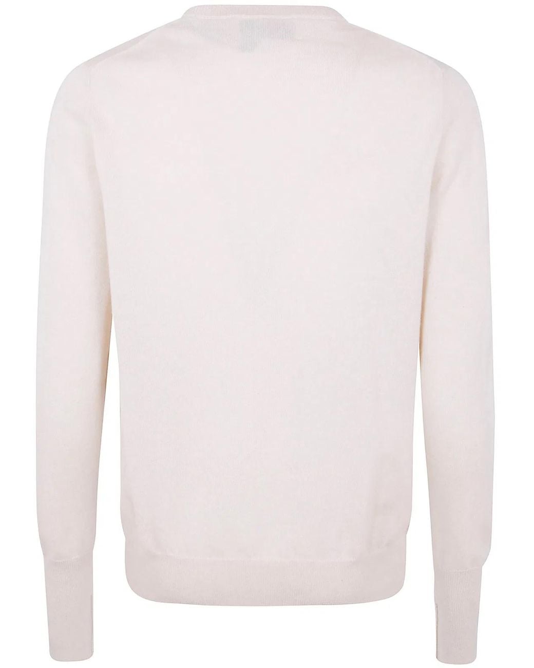 Ballantyne White V Neck Pullover for men