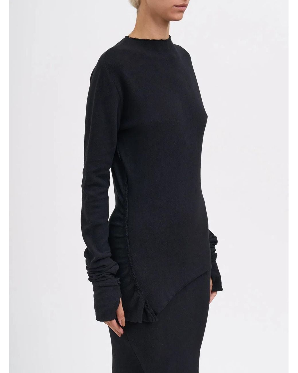 Marc Le Bihan Blue Stretch Cotton Sweater