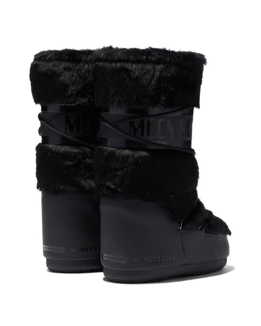Moon Boot Black Icon High Faux Fur Boots