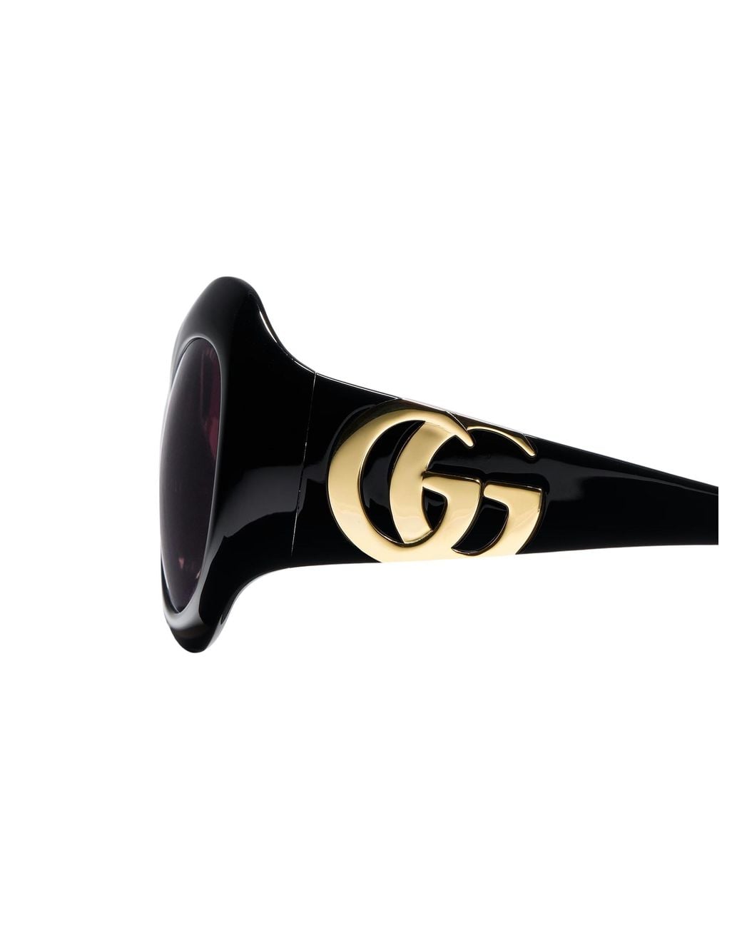 Gucci Purple Double G Geometric-Frame Sunglasses