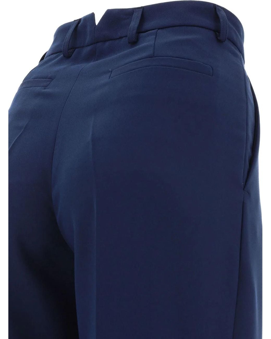 F.it Blue Tailored Trousers With Pressed Crease