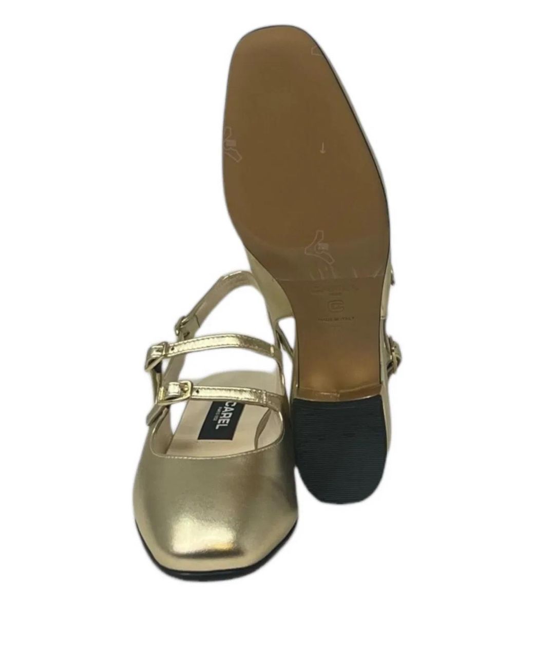 CAREL PARIS Green Peche Slingback Ballets