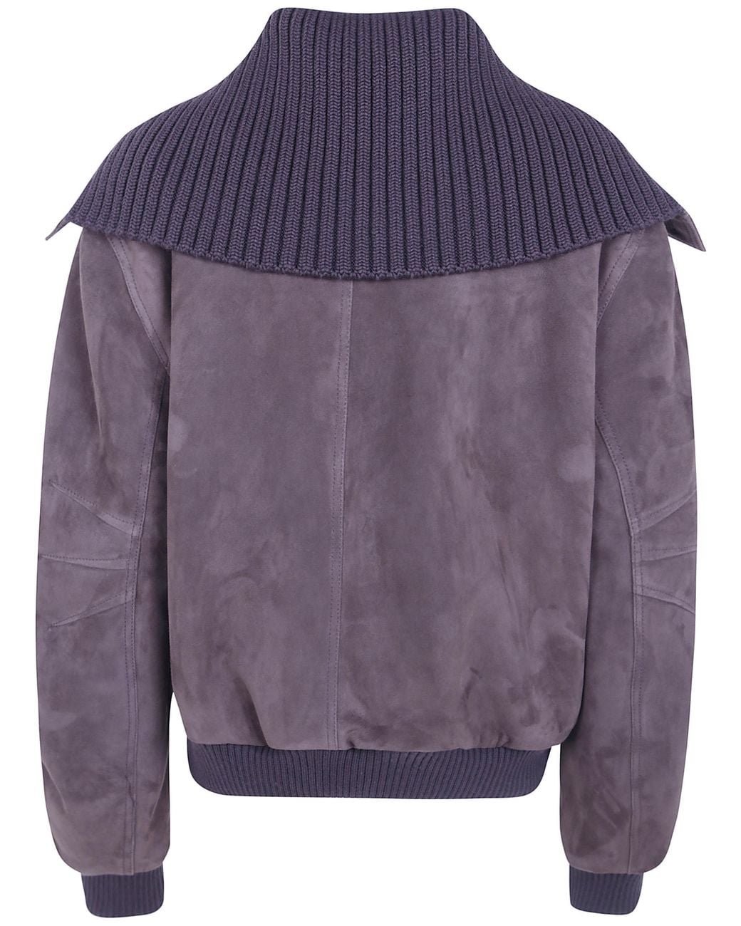 The Attico Purple Suede Bomber Jacket