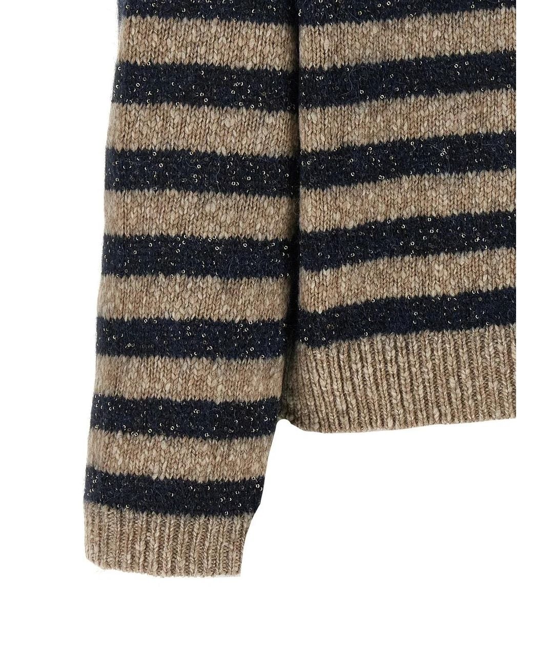 Brunello Cucinelli Gray Wool Cardigan Clothing
