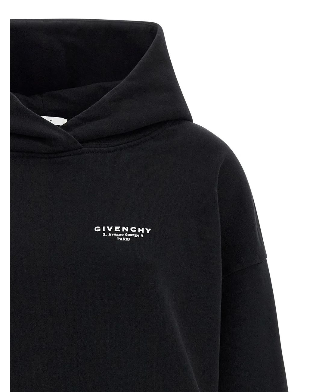Givenchy Black Logo Print Hoodie