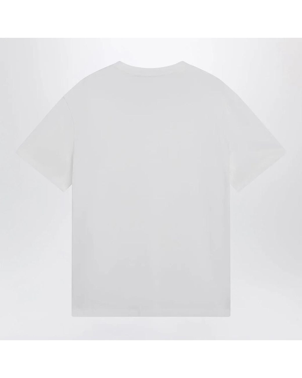 Valentino White Cotton T-Shirt With Vgold for men